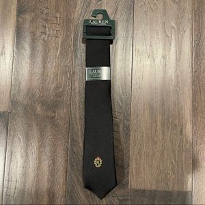 Ralph Lauren Solid Crest Tie (Black)